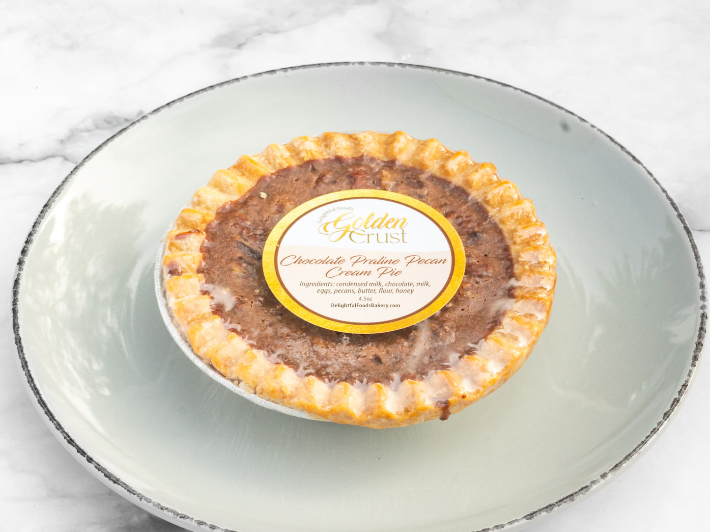 Chocolate Praline Pecan Cream Pie